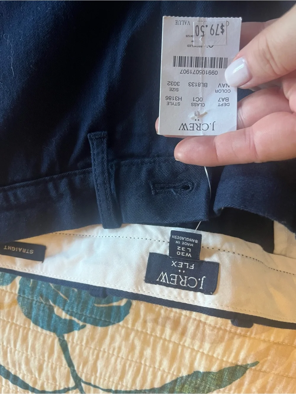 Men’s Navy Blue J Crew Pants